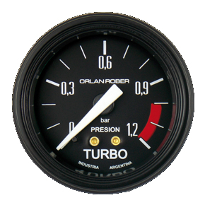Marcador presion turbo mecanico 1,2bar 52mm classic negro – Monacorepuestos